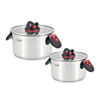 Набір із 2-х каструль Prime Chef 4,7л та 6,1л + ПОДАРУНОК: Ємності для олії та оцту 300мл Набір із 2-х каструль Prime Chef 4,7л та 6,1л + ПОДАРУНОК: Ємності для олії та оцту 300мл