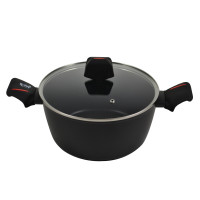 Каструля Smart Fry Krauff 6,6л зі скляною кришкою +ПОДАРУНОК: лопатка, ополоник та картоплемялка