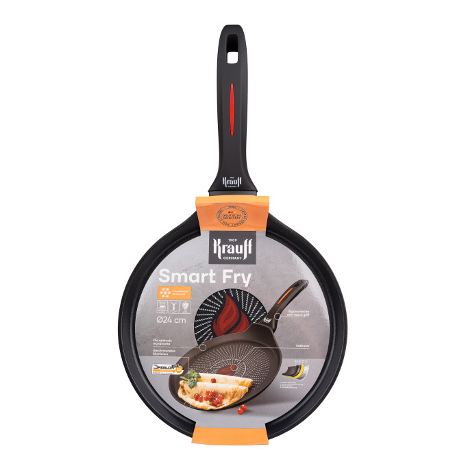 Набір зі сковорідок Smart Fry 26 см, 28 см та сковорідка для млинців 24 см + ПОДАРУНКИ: ополоник, лопатка та картоплемялка