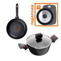 Набір сковорідки з каструлею Smart Fry + ПОДАРУНОК: Універсальна кришка та набір кухонних дощок