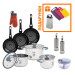 Набір посуду Krauff для гурманів + ПОДАРУНКИ: тертка 4-гранна та набір кухонних дошок - фото 12