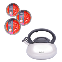 Чайник Krauff Capella 3 л та форми для випічки роз'ємні Smart chef + ПОДАРУНОК: Френч-прес 1 л