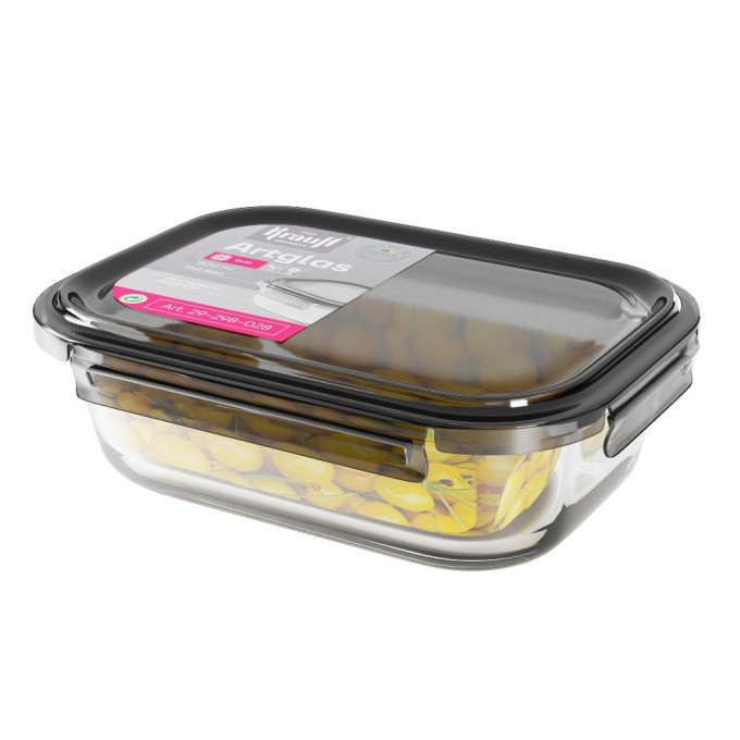 Набір з мисок 5.8л, 1.2л та контейнерів Artglas Krauff + Подарунок: Набір кухонних дошок Picasso 3 шт