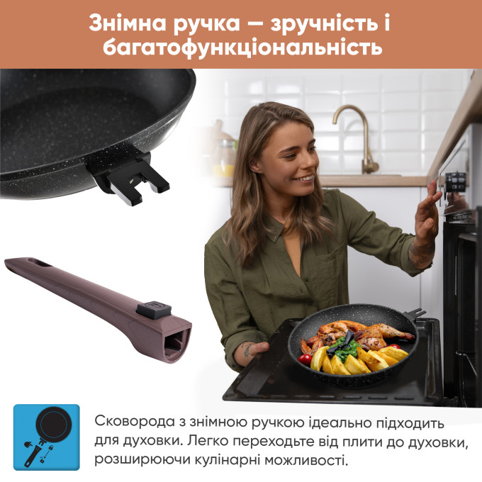 Набір посуду "Розумна кухня" + ПОДАРУНОК: Ємність для спецій з функцією помелу