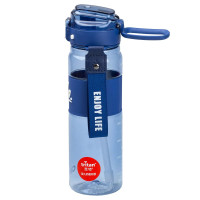 Пляшка для води 860 мл тритан з ремінцем та ручкою Синя HP17303BL