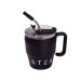Термокухоль Coffee & Tea з трубочкою чорна HP-14-23B - фото 2