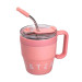 Термокухоль Coffee & Tea з трубочкою рожева HP-14-23P - фото 2