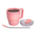 Термокухоль Coffee & Tea з трубочкою рожева HP-14-23P - фото 4