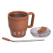 Термокухоль Coffee & Tea з трубочкою коричнева HP-14-23BR - фото 4