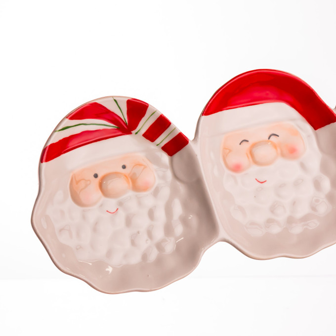 Страва сервірувальна новорічна для закусок Santa Claus 33.5×12.5 (см) з порцеляни CR-1-33