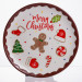 Новорічна тарілка з порцеляни Merry Christmas Ø21 см CR-1-40  - фото 1