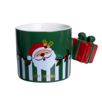 Чашка фарфорова новорічна Merry Christmas 400 (мл) Зелена Yiwu FM-CS-49GR Чашка фарфорова новорічна Merry Christmas 400 (мл) Зелена Yiwu FM-CS-49GR