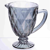 Кухоль для напоїв Fractal скляний 1 літр HP-19-267 глечик для лимонаду прозорий Кухоль для напоїв Fractal скляний 1 літр HP-19-267 глечик для лимонаду прозорий