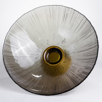 Фруктівниця скляна Gold & Grey 34 см на золотій ніжці Yiwu HP-34-119 Фруктівниця скляна Gold & Grey 34 см на золотій ніжці Yiwu HP-34-119