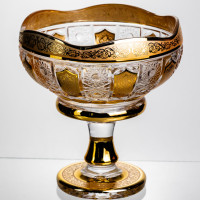 Кількість: Ваза для фруктів скляна Bohemia Gold 26 см Yiwu HP-34-137