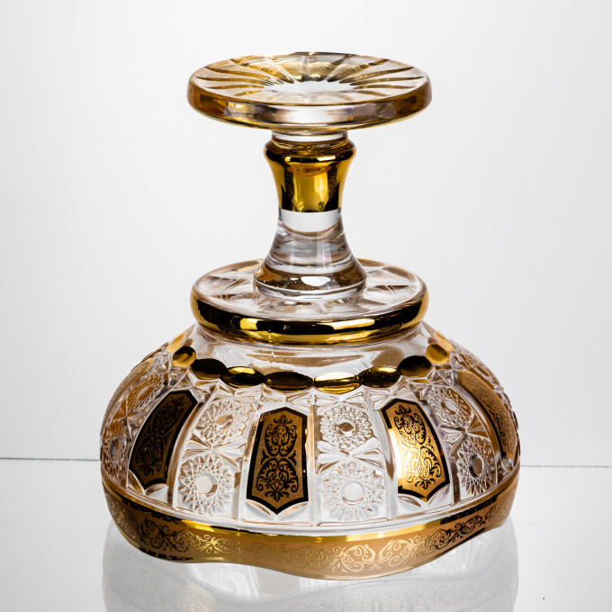 Кількість: Ваза для фруктів скляна Bohemia Gold 26 см Yiwu HP-34-137