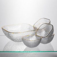 Набір салатниць Golden 7 штук, 1,5 л/0,2 л із золотою окантовкою Yiwu HP-34-43