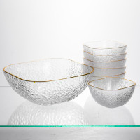 Набір салатниць Golden 7 штук, 1,5 л/0,2 л із золотою окантовкою Yiwu HP-34-43