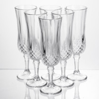 Набір келихів для шампанського Vintage Crystal 6 штук по 160 мл Yiwu HP-34-72