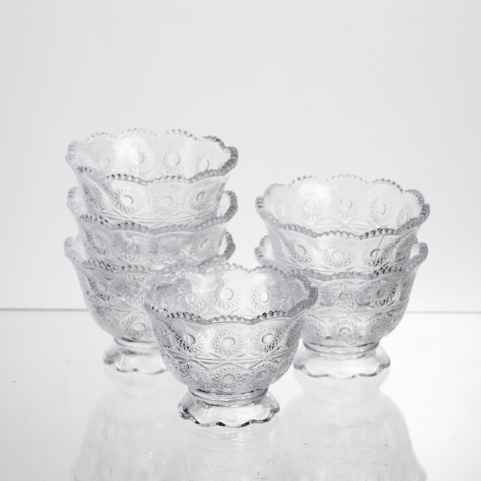Набір креманок Crystal Daisy 6 штук по 200 мл Yiwu HP-34-74