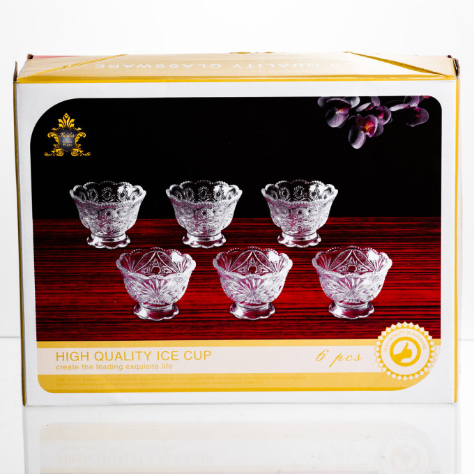 Набір креманок Crystal Daisy 6 штук по 200 мл Yiwu HP-34-74