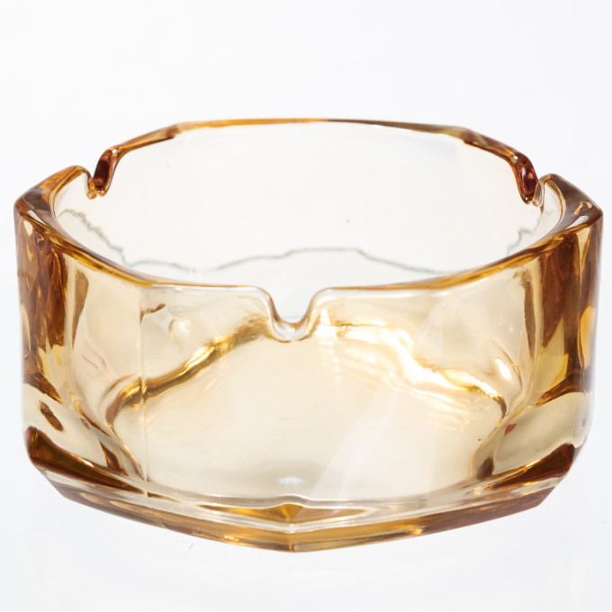Попільничка скляна Diamond Faceted 12 см, золотистий Yiwu HP-34-78