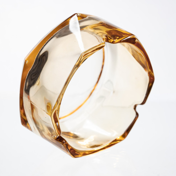 Попільничка скляна Diamond Faceted 12 см, золотистий Yiwu HP-34-78