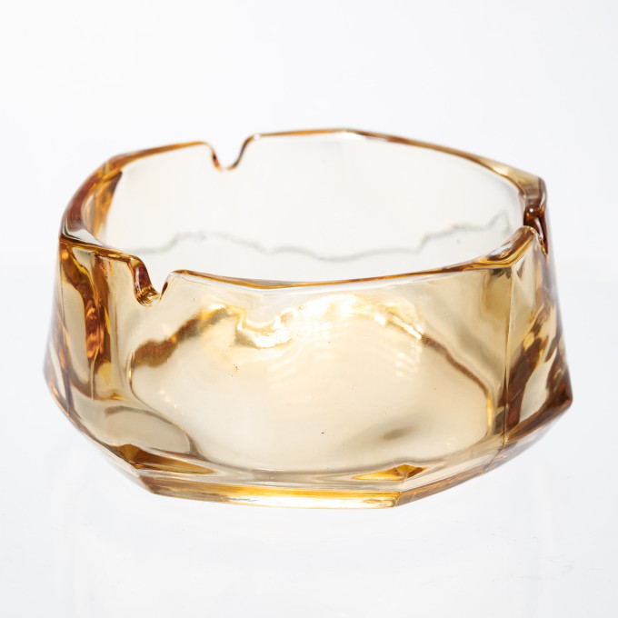 Попільничка скляна Diamond Faceted 12 см, золотистий Yiwu HP-34-78