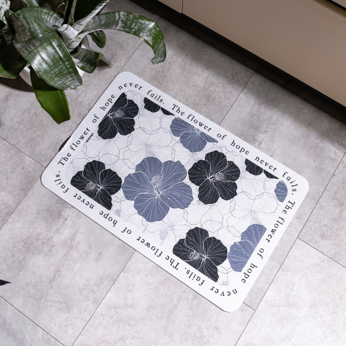 Коврик диатомитовый Hibiscus 58*38 см прямоугольный Yiwu HP-42-100