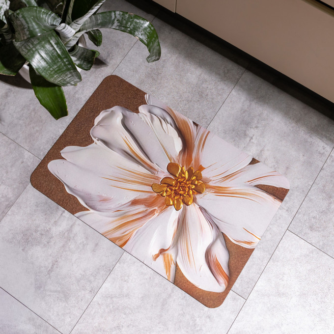 Коврик с 3D-принтом Impasto 58*38 см диатомитовый Yiwu HP-42-105