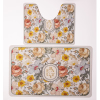 Набір килимків для ванної Flowers 2 штуки 80*50 см/50*40 см діатомітових Yiwu HP-42-174 Набір килимків для ванної Flowers 2 штуки 80*50 см/50*40 см діатомітових Yiwu HP-42-174