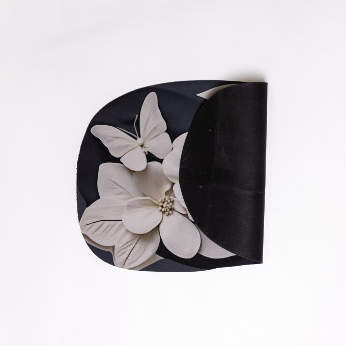 Килимок для ванної кімнати із 3D-ефектом Petal Relief 58*38 см діатомітовий Чорний HP-42-38