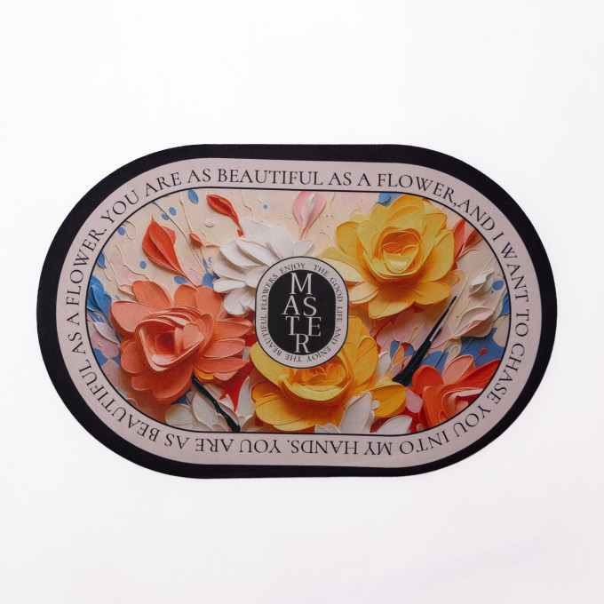 Килимок діатомітовий універсальний BEAUTIFUL FLOWERS 58*38 см з ефектом 3 - D HP-42-55