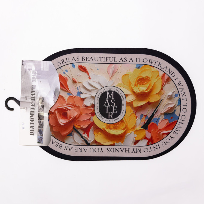 Килимок діатомітовий універсальний BEAUTIFUL FLOWERS 58*38 см з ефектом 3 - D HP-42-55