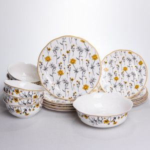 Столовый сервиз на 6 персон фарфоровый Buttercups 24 предмети Yiwu HP-7-715