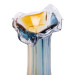 Скляна ваза для квітів 29 см фігурна Жовто-синя HP-9-4 - фото 3
