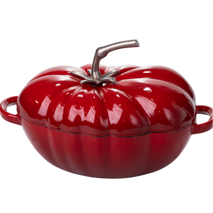 Каструля чавунна емальована Iron Tomato 2,5 л, червоний Yiwu HP-FLG-20 RED