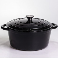 Каструля чавунна емальована 6,5 л, чорний Yiwu HP-FLG-3 BLACK Каструля чавунна емальована 6,5 л, чорний Yiwu HP-FLG-3 BLACK