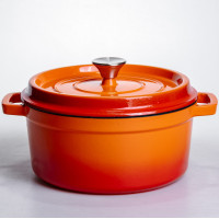 Кокотниця чавунна емальована 4,5 л, помаранчевий Yiwu HP-FLG-4 ORANGE Кокотниця чавунна емальована 4,5 л, помаранчевий Yiwu HP-FLG-4 ORANGE