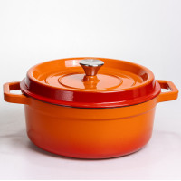 Кокотниця чавунна емальована 5,5 л, помаранчевий Yiwu HP-FLG-5 ORANGE Кокотниця чавунна емальована 5,5 л, помаранчевий Yiwu HP-FLG-5 ORANGE