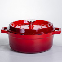 Кокотниця чавунна емальована 5,5 л, червоний Yiwu HP-FLG-5 RED Кокотниця чавунна емальована 5,5 л, червоний Yiwu HP-FLG-5 RED