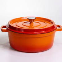 Кокотниця чавунна емальована 6 л, помаранчевий Yiwu HP-FLG-6 ORANGE Кокотниця чавунна емальована 6 л, помаранчевий Yiwu HP-FLG-6 ORANGE