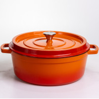 Кокотниця чавунна емальована 7,5 л, помаранчевий Yiwu HP-FLG-7 ORANGE Кокотниця чавунна емальована 7,5 л, помаранчевий Yiwu HP-FLG-7 ORANGE