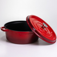 Кокотниця чавунна емальована 7,5 л, червоний Yiwu HP-FLG-7 RED Кокотниця чавунна емальована 7,5 л, червоний Yiwu HP-FLG-7 RED