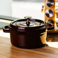 Кокотниця чавунна емальована 2,5 л, бургунди Yiwu HP-FLG-9 burgundy Кокотниця чавунна емальована 2,5 л, бургунди Yiwu HP-FLG-9 burgundy