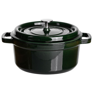 Кокотниця чавунна емальована 2,5 л, малахіт HP-FLG-9 green