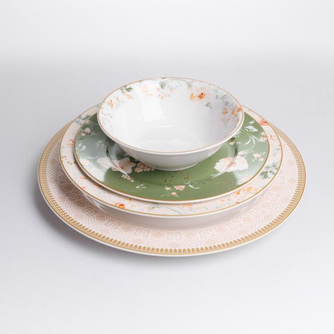 Столовый сервиз на 6 персон фарфоровый Jardine Yiwu HP-HK-A15