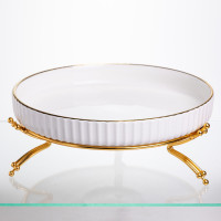 Блюдо сервировочное фарфоровое Casual 28 см, золото Yiwu LB-1574G Блюдо сервировочное фарфоровое Casual 28 см, золото Yiwu LB-1574G