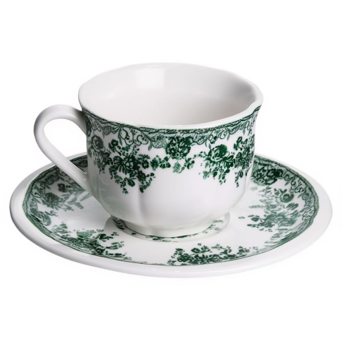 Столовий набір посуду 32 предмети на 6 персон Vintage Elegant Зелений порцеляновий YY78-7A