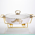 Мармитница фарфоровая для вторых блюд Margaret 1,5 л Yiwu YYSH1215